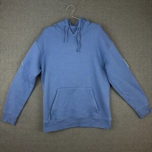 Kappa Gara Hoodie Mens Large US Flag on Sleeve Full Zip Pouch Pocket Blue‎